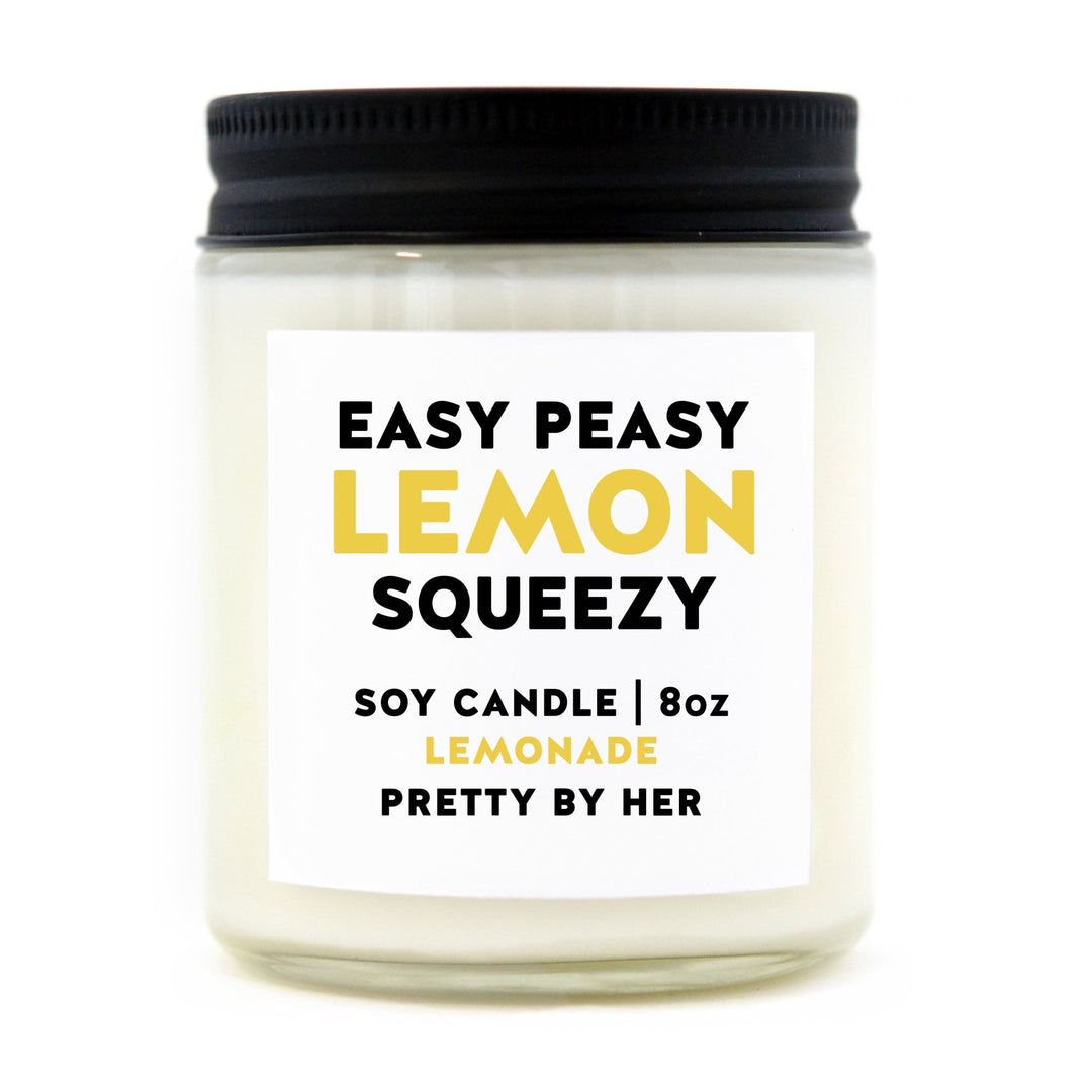 Easy Peasy Lemon Squeezy | Candle - Pretty by Her- handmade locally in Cambridge, Ontario