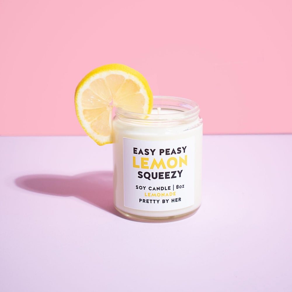 Easy Peasy Lemon Squeezy | Candle - Pretty by Her- handmade locally in Cambridge, Ontario