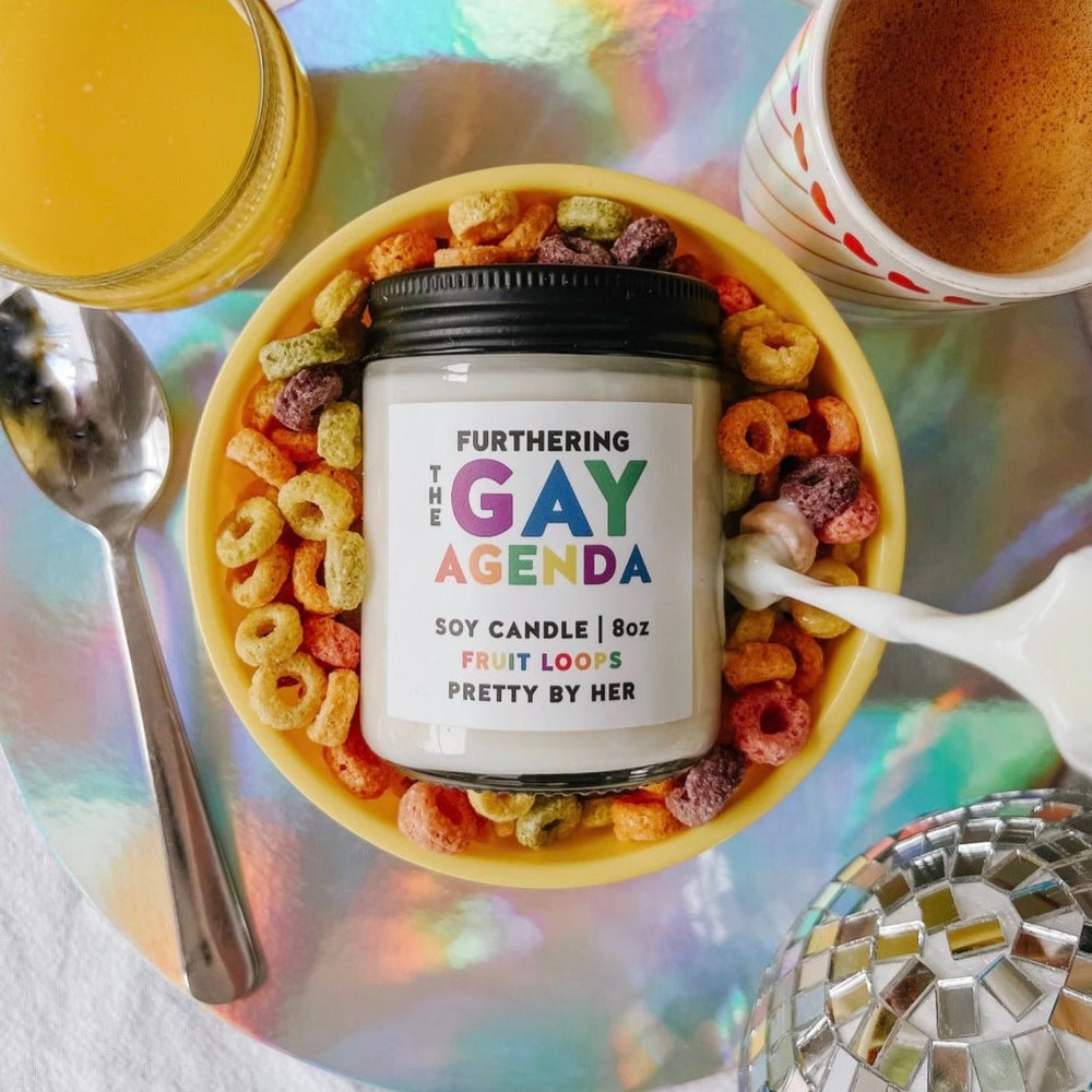 Furthering The Gay Agenda | Soy Wax Candle - Pretty by Her- handmade locally in Cambridge, Ontario