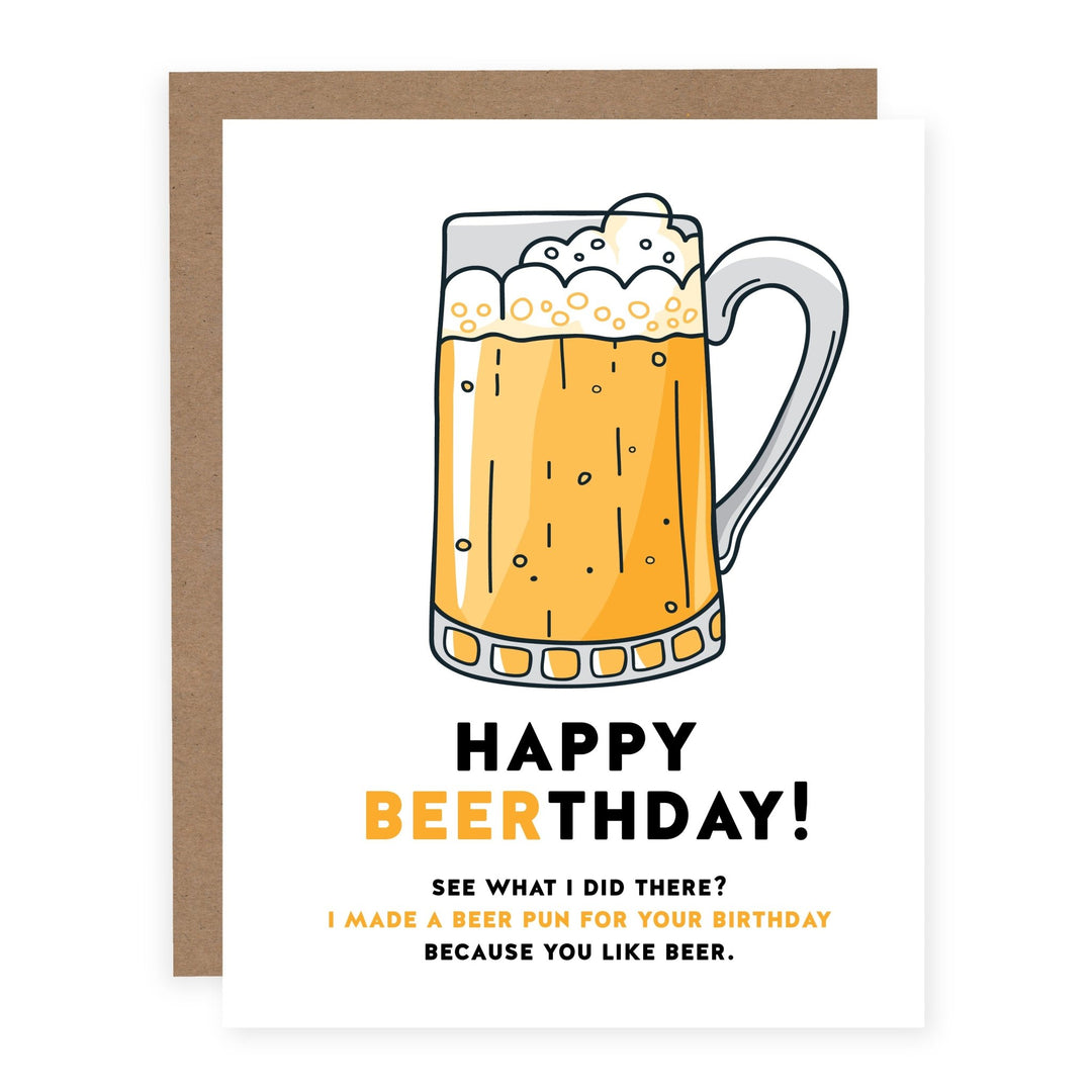 Happy Beerthday | Card - Pretty by Her- handmade locally in Cambridge, Ontario