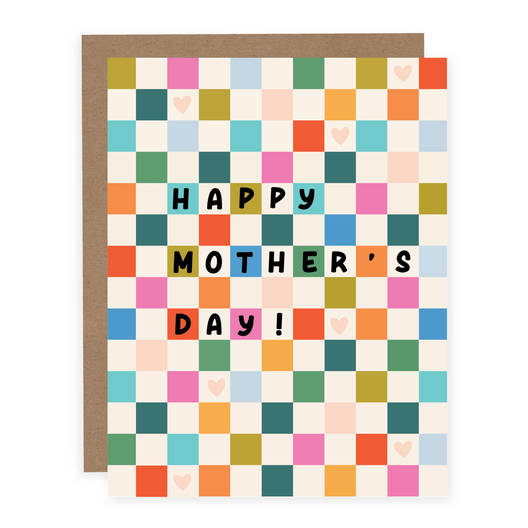 Happy Mother's Day Checkered | Card - Pretty by Her- handmade locally in Cambridge, Ontario