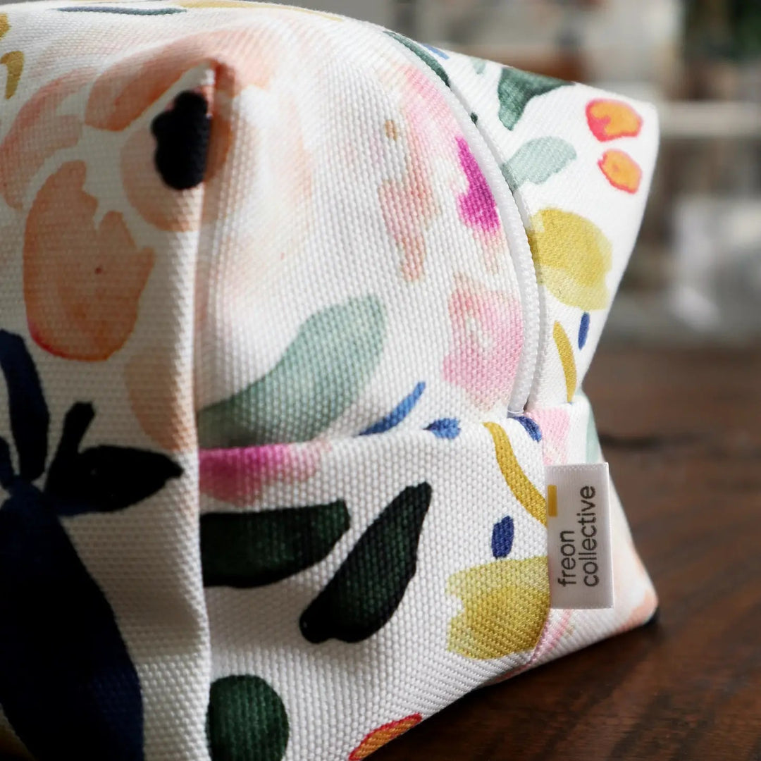 Makeup Bag Sierra Florals | Freon Collective - Pretty by Her- handmade locally in Cambridge, Ontario