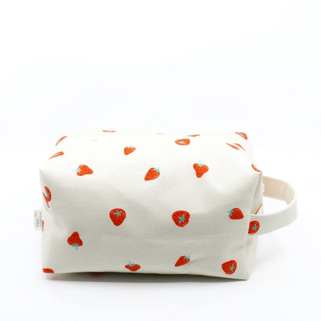 Makeup Bag Strawberry | Freon Collective - Pretty by Her- handmade locally in Cambridge, Ontario