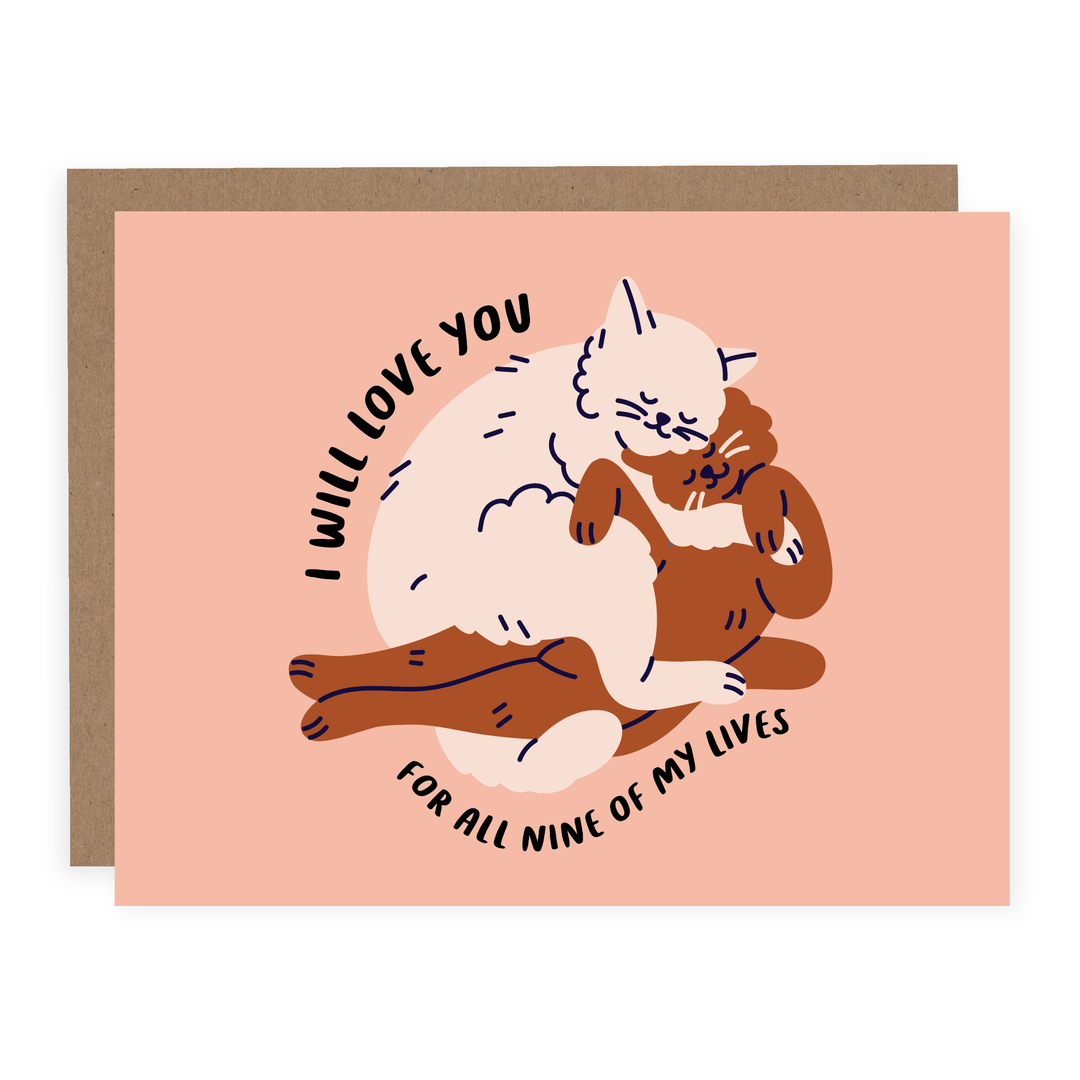 Nine Lives | Card - Pretty by Her- handmade locally in Cambridge, Ontario