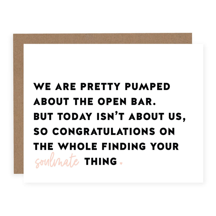 Pumped About the Open Bar | Card - Pretty by Her- handmade locally in Cambridge, Ontario