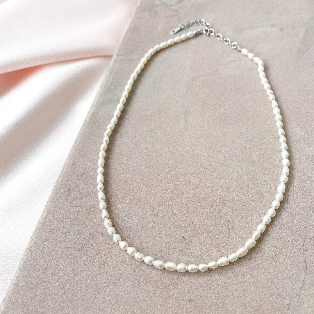 Rela Silver Pearl Necklace | Horace Jewelry - Pretty by Her- handmade locally in Cambridge, Ontario