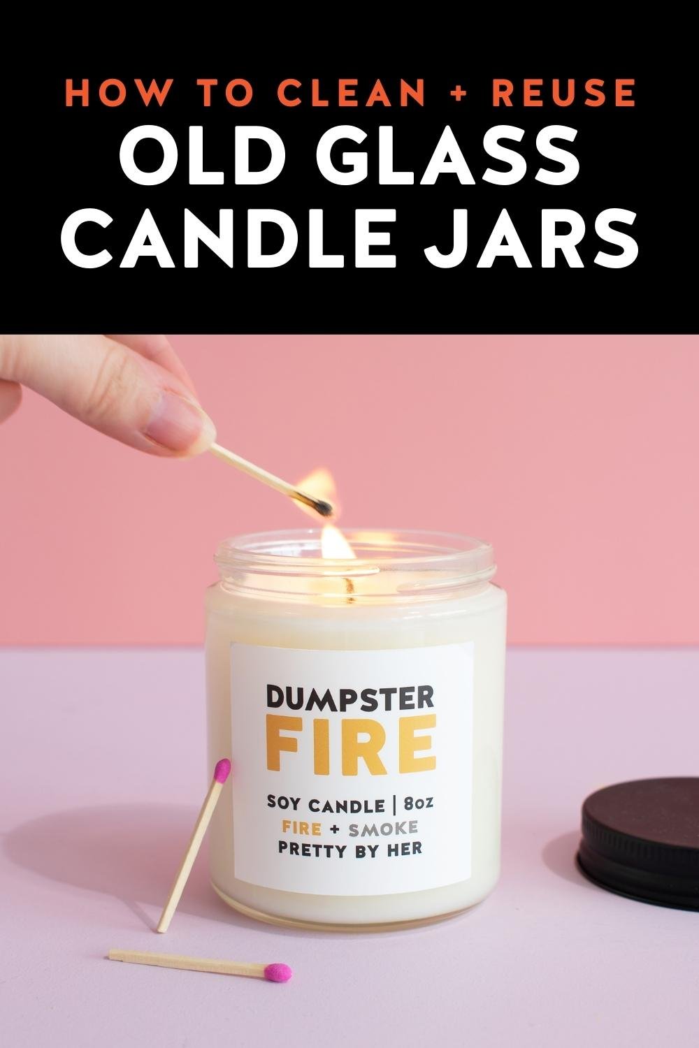 How to clean + reuse empty candle jars - Pretty by Her