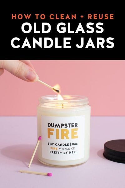 How to clean + reuse empty candle jars