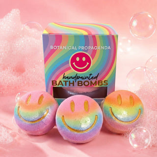 Smiley Luxury Hand painted Boxed Bath Bomb Set
