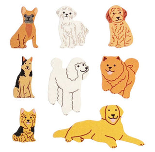 Glossy Various Dog Fun Stickers