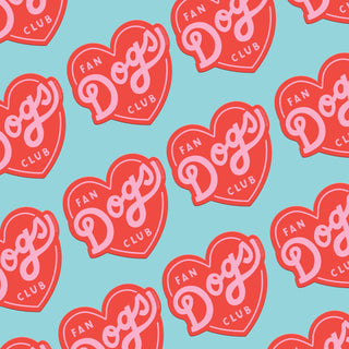 Dogs Fan Club Heart Vinyl Sticker