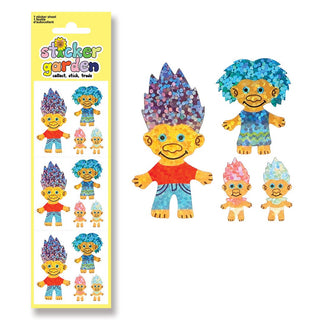 Sparkle Troll Stickers Vintage Inspired