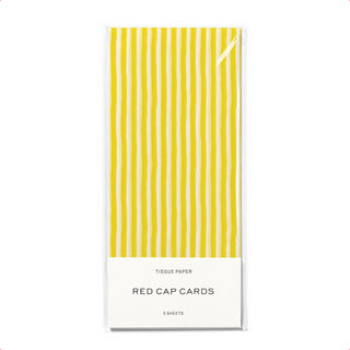 Yellow Stripe tissue paper: 5 Sheets