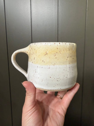 White + Bone Large Speckled Ceramic Mug