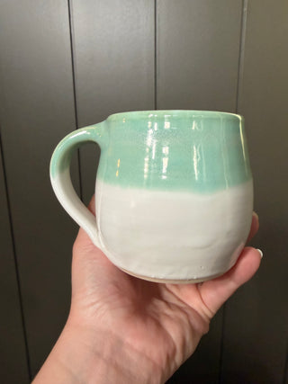 Celadon and White Speckled Mug