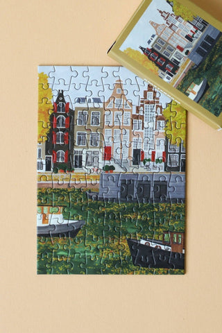 Amsterdam mini puzzle, 99 pieces - Pretty by Her - handmade locally in Cambridge, Ontario