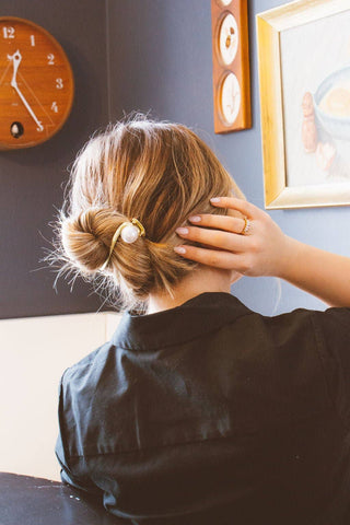 Antoinette Hair Pin: Gold - Pretty by Her- handmade locally in Cambridge, Ontario