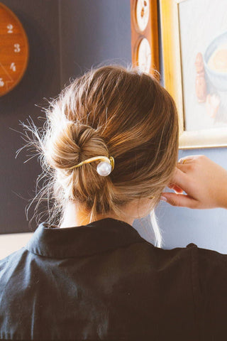 Antoinette Hair Pin: Gold - Pretty by Her- handmade locally in Cambridge, Ontario