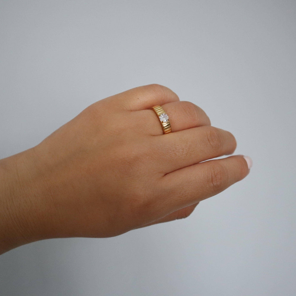 Ashlyn Ring CZ Chunky - Pretty by Her - handmade locally in Cambridge, Ontario