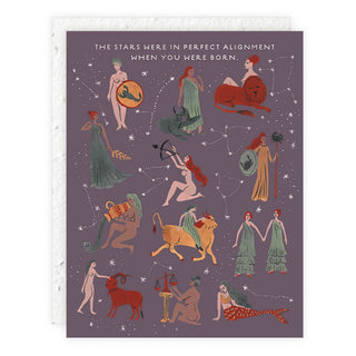 Astrological Ladies - Birthday Card - Pretty by Her- handmade locally in Cambridge, Ontario