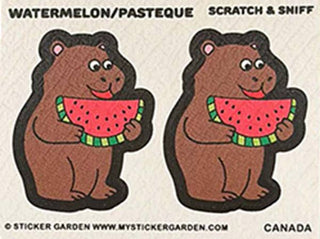 Scratch and Sniff Sticker Sheet Capybara Watermelon Scent