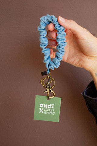 Baby Blue Jean Keychain - Pretty by Her- handmade locally in Cambridge, Ontario