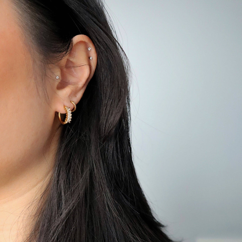 Baguette Hoops - Pretty by Her - handmade locally in Cambridge, Ontario