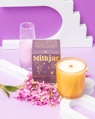 Before Sunrise - Milk & Honey Coconut Soy 8oz Candle - Pretty by Her- handmade locally in Cambridge, Ontario