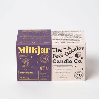 Before Sunrise - Milk & Honey Coconut Soy 8oz Candle - Pretty by Her- handmade locally in Cambridge, Ontario