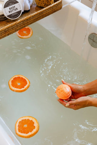 Bergamot & Grapefruit Bath Bomb - Pretty by Her- handmade locally in Cambridge, Ontario