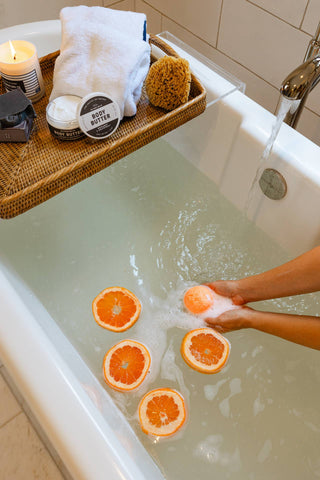 Bergamot & Grapefruit Bath Bomb - Pretty by Her- handmade locally in Cambridge, Ontario