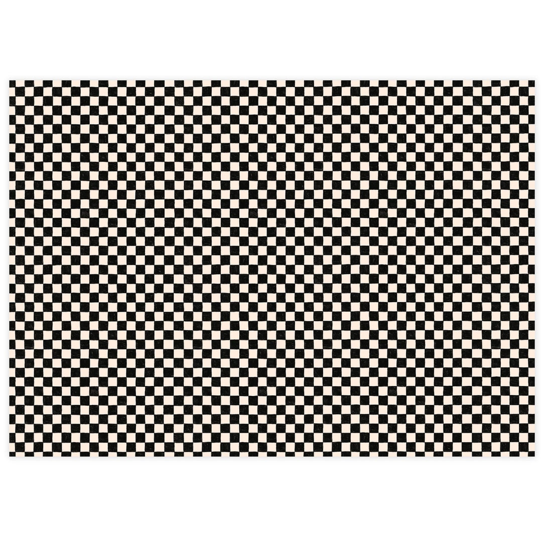 Black Checker Tissue Paper - Pretty by Her - handmade locally in Cambridge, Ontario