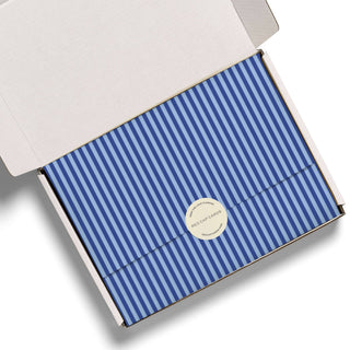 Blue Pinstripes tissue paper: 5 Sheets - Pretty by Her- handmade locally in Cambridge, Ontario