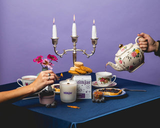 Blueberry Tea - Blueberry, Amber, Vanilla Coconut Soy Candle - Pretty by Her- handmade locally in Cambridge, Ontario