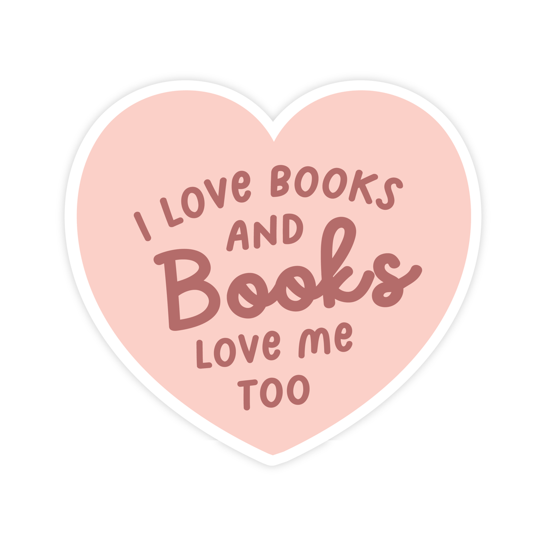 Books Love Me Too | Sticker - Pretty by Her- handmade locally in Cambridge, Ontario