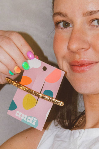 Bumpy Bar Barrette - Pretty by Her- handmade locally in Cambridge, Ontario