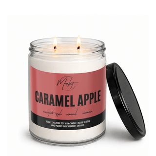 CARAMEL APPLE SOY CANDLE: 8 oz Single Wick - Pretty by Her- handmade locally in Cambridge, Ontario