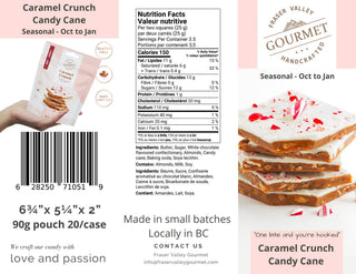 Caramel Crunch - Candy Cane - Pretty by Her- handmade locally in Cambridge, Ontario