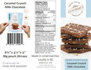 Caramel Crunch - Milk Chocolate - Pretty by Her- handmade locally in Cambridge, Ontario