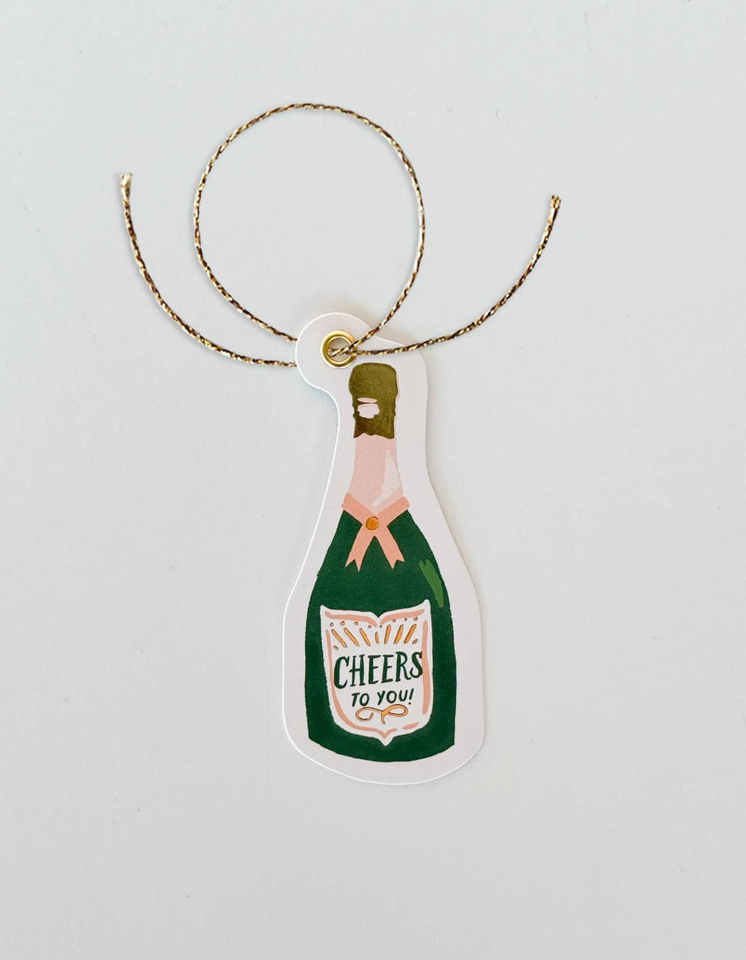 Champagne Diecut Gift Tags - Pretty by Her - handmade locally in Cambridge, Ontario