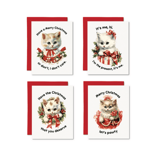 Christmas Cat Collection Boxed Card Set - Pretty by Her - handmade locally in Cambridge, Ontario