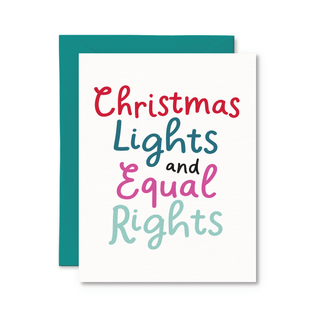 Christmas Lights and Equal Rights Card - Pretty by Her - handmade locally in Cambridge, Ontario