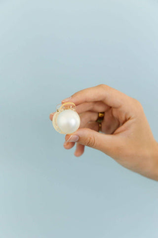 Chunky Pearl Claw Clip - Pretty by Her- handmade locally in Cambridge, Ontario
