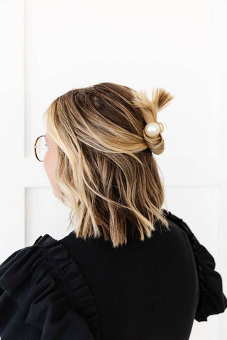 Chunky Pearl Claw Clip - Pretty by Her- handmade locally in Cambridge, Ontario