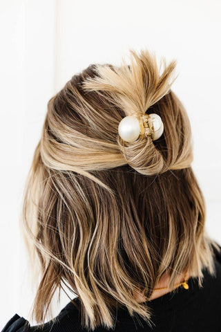 Chunky Pearl Claw Clip - Pretty by Her- handmade locally in Cambridge, Ontario