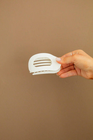 Circle Cutout Flat Claw Clip: Black - Pretty by Her- handmade locally in Cambridge, Ontario