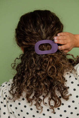 Circle Cutout Flat Claw Clip: Black - Pretty by Her- handmade locally in Cambridge, Ontario