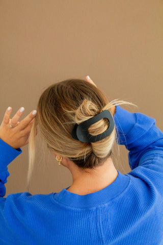 Circle Cutout Flat Claw Clip: SAGE - Pretty by Her- handmade locally in Cambridge, Ontario