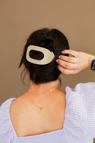 Circle Cutout Flat Claw Clip: SAGE - Pretty by Her- handmade locally in Cambridge, Ontario