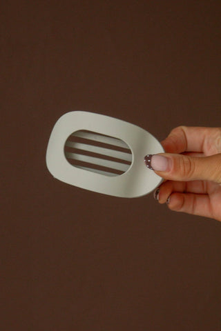 Circle Cutout Flat Claw Clip: SAGE - Pretty by Her- handmade locally in Cambridge, Ontario